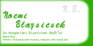 noemi blazsicsek business card